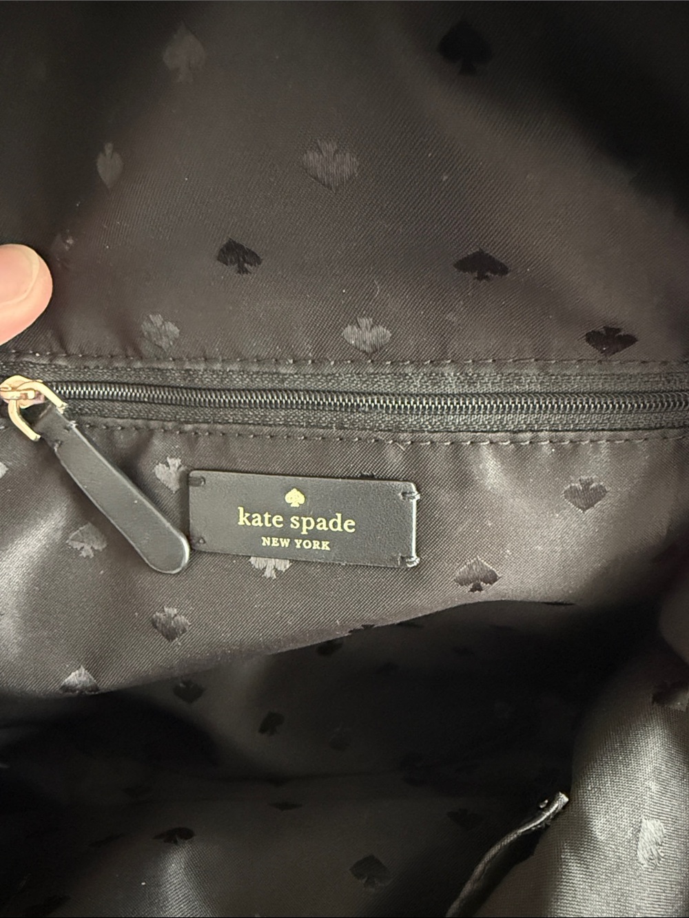 Kate Spade New York Black Nylon Mini Backpack Gold Hardware - Picture 6 of 9
